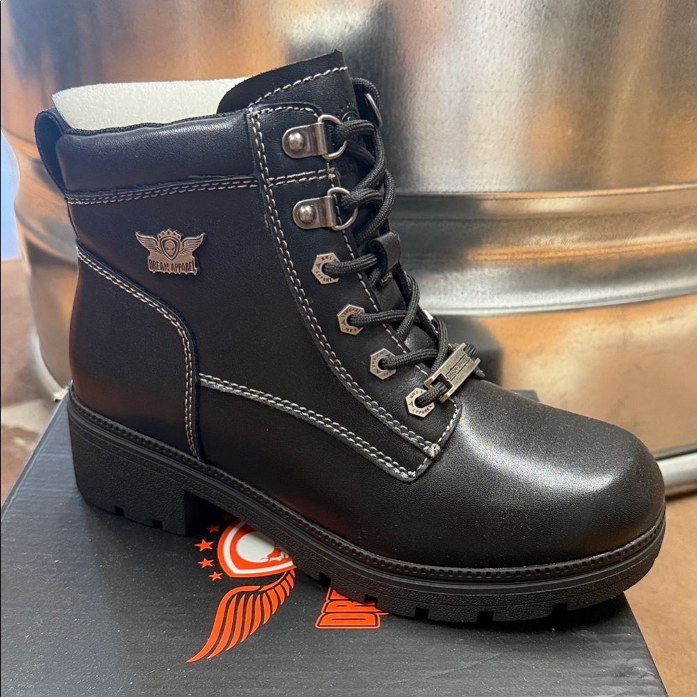 Dream Apparel Women's Lace Up Motorcycle Riding Boots